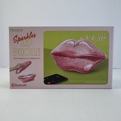 Lip Phone Bluetooth Receiver, Pink Wireless Retro Handset Open Box