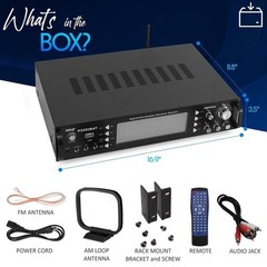 Pyle Hybrid Amplifier Receiver, 3000W / AUX,USB,RCA Inputs – Black P3301BAT