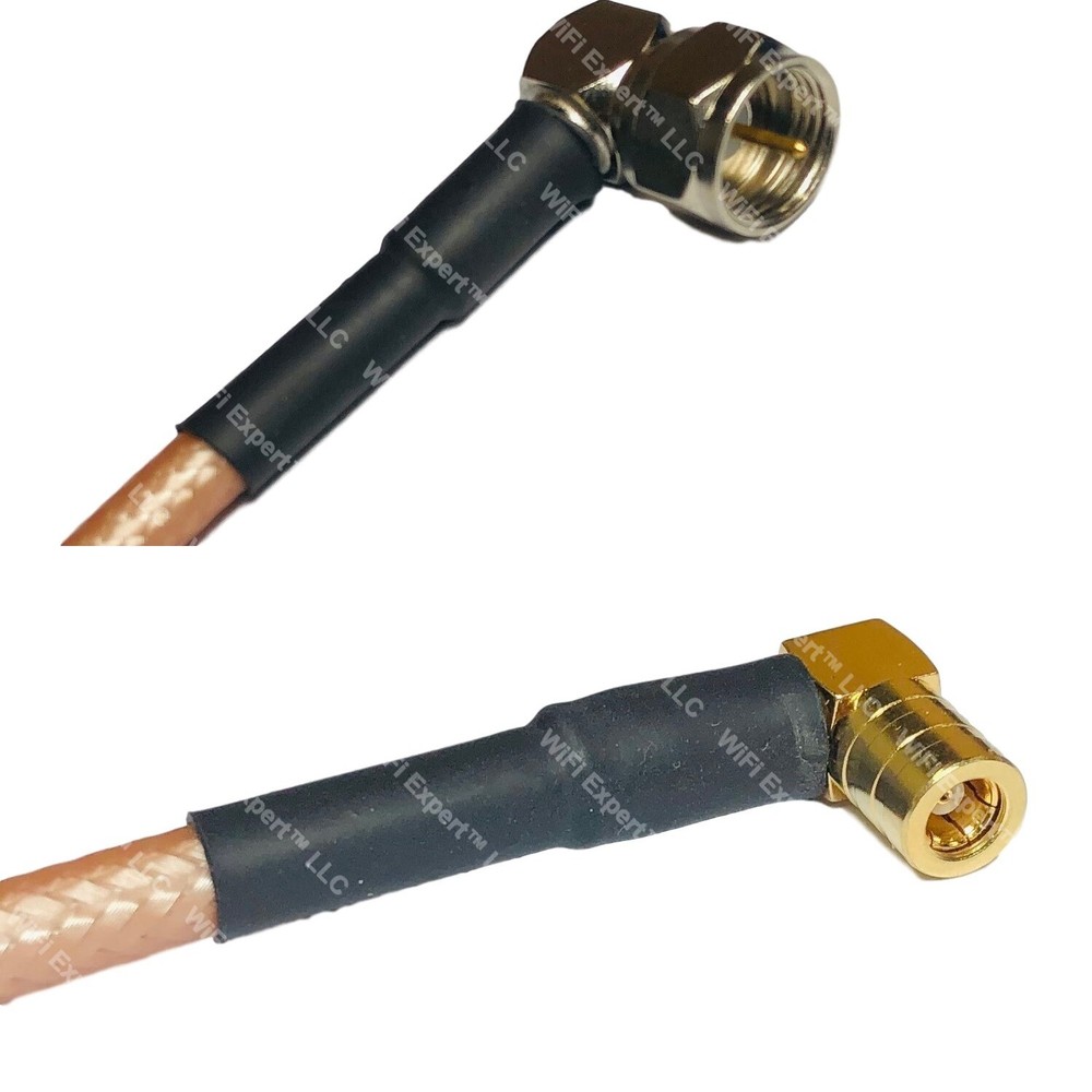 RG400 F MALE ANGLE to SMB FEMALE ANGLE RF Cable FAST-SHIP LOT