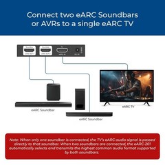 eARC Audio Splitter 1 in 2 Out – HDMI ARC/eARC Audio Extractor & Splitter, Do…