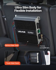 VEVOR Monoblock Car Amplifier Class D Subwoofer Amplifier 800W RMS 1/2/4 Ohm