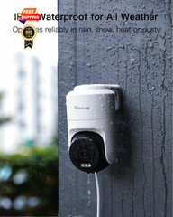 VIMTAG Pan/Tilt Outdoor Security Camera, 2.5K 4MP WiFi White&Black,4MP,1Pack