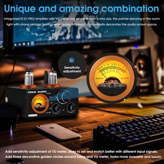 Douk Audio ST-01 PRO Bluetooth Tube Amplifier VU Meter USB DAC COAX/OPT Amp 100W