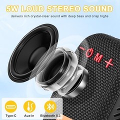 Portable Bluetooth for Bike, IPX5 Waterproof Wireless Traveling Bicycle Speakers