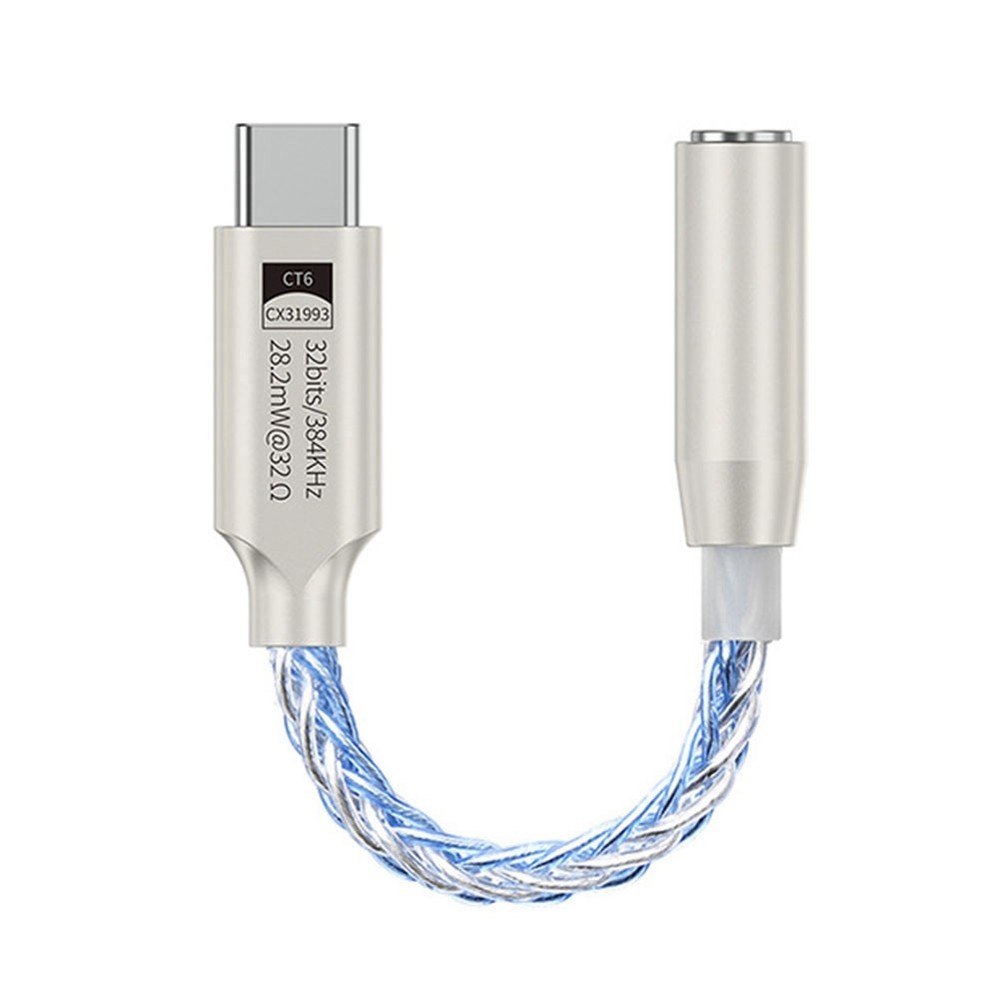 32Bit 384KHz HiFi USB Type C to 3.5mm Audio Adapter Hi-Res Digital7033
