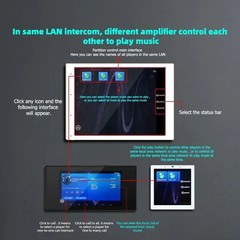 Smart Bluetooth Wall Amplifier Music Panel 8inch Touch Screen Stereo Home Audio