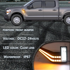 2021-25 F150 Amber LED Side Marker Lights Assembly–Compatible Replacement