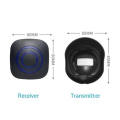 H2C8 Waterproof 656ft Wireless Driveway Alarm Motion Sensor Alarm Indoor Outdoor