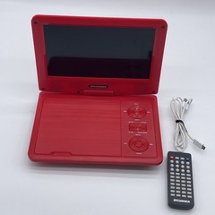 Sylvania SDVD9020C Red Portable DVD Player Swivel Screen With Remote