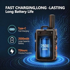 2PACK-(Lifetime Free) limited Range Walkie Talkies Long Range Global Rapid POC4G