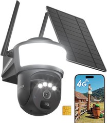 No WiFi Needed – 2K Color Night Vision Solar Security Camera with Motion Alerts