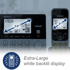 VTech VG208-2 DECT 6.0 Corded/Cordless Phone System 2 Handsets, 2 Handset