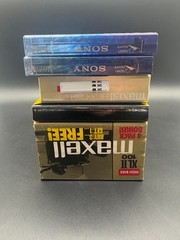 LOT of 8 NOS Blank Cassette Tapes Maxell, Sony, ETC