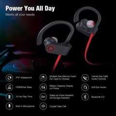 Waterproof Bluetooth 5.0 Earbuds Stereo Sport Wireless Headphones in Ear Headset