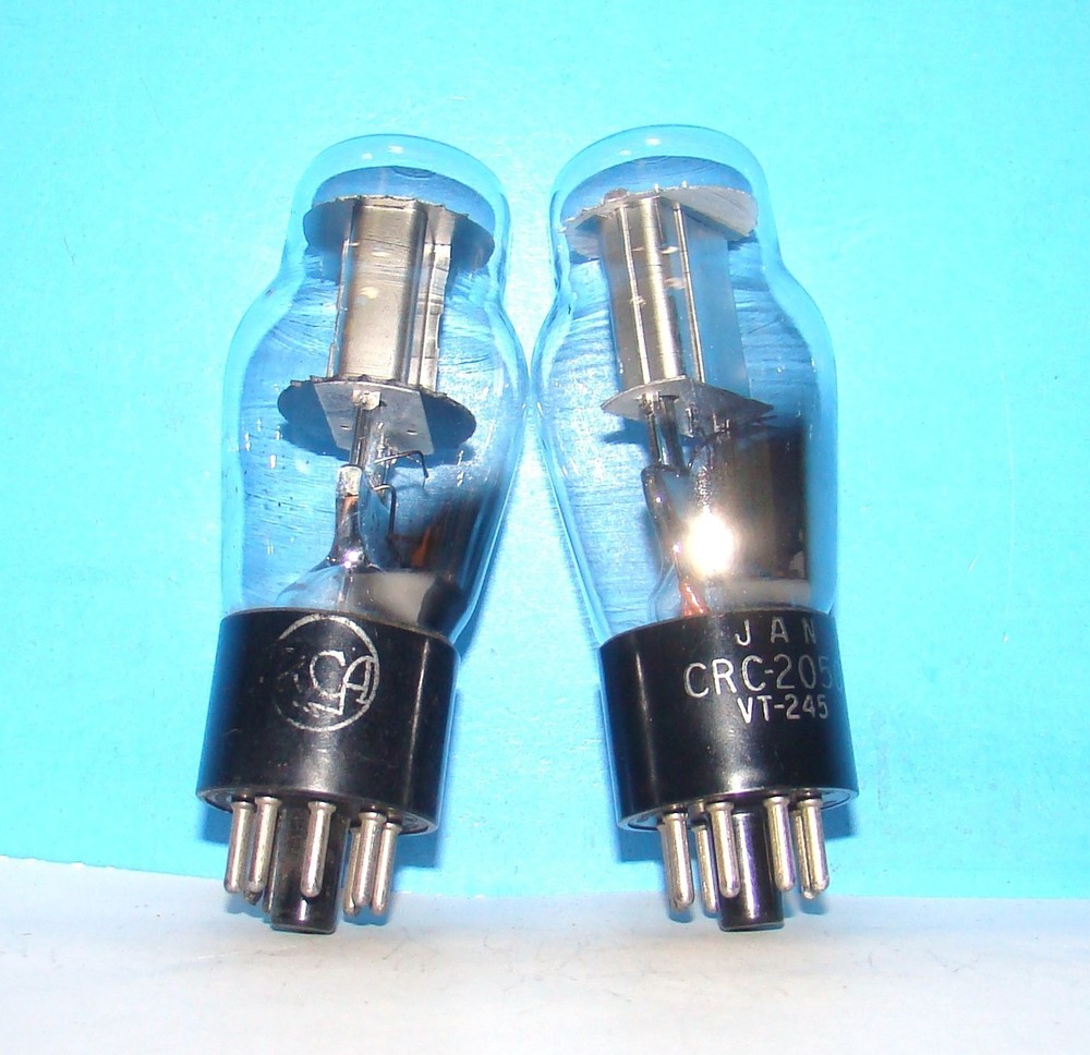 Type 2050 RCA radio audio jukebox vacuum 2 tubes valves tested ST 2050A VT-245