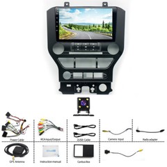 For 2015-2021 Ford Mustang Apple Carplay Radio Android 14 GPS NAVI WIFI W/CAM