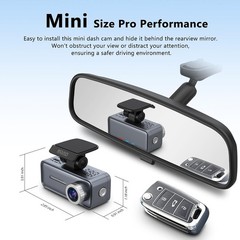 4K Mini Dash Cam Front，Front Dash Camera for Cars，WiFi Car Camera with Voice …