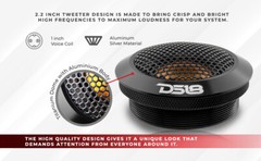 DS18 DTX 2.2 Inches Titanium Dome Tweeter with Aluminum Body 60 Watts Peak 4 OHM