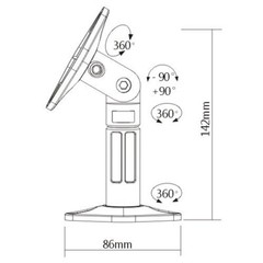 4 Pcs White Universal Wall or Ceiling Satellite Speaker Mount Bracket fits Bose