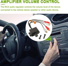 Universal Car Audio Amplifier RCA Level Controller Bass Volume Control Knob New