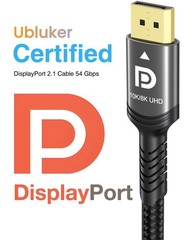 10K 8K DisplayPort 2.1 Cable 54Gbps 50 FT, Certified DP to DP Cord 4K 240Hz 1…