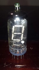 TUNG-SOL GREEN Digivac Seven Segment Display Tube DT-1705E Tested/Working LOT#1B