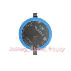 ML2430 FDK 3V 180mAh Button Battery Plug with Soldering Lugs Fast Shipping 1 PCS