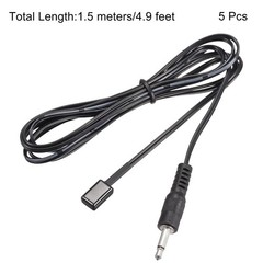 uxcell IR Infrared Emitter Extension Cable 4.9ft Long 45 Degree Black