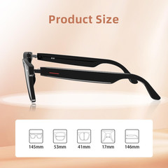 Smart Sunglasses, 5.3 Bluetooth Audio Glasses for Men Women, Remote Photography