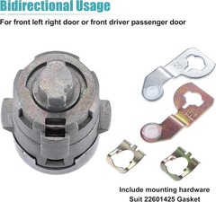 1Pcs Door Lock Cylinder w/ 2 Key for 1500 2500 3500 Yukon for Silverado Tahoe Su