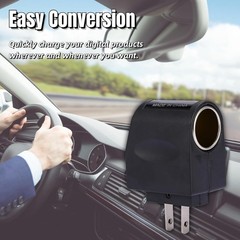 110V-240V AC Plug To 12V DC Car Cigarette Lighter Converter Socket Adapter Lot