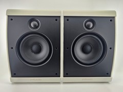 Polk OWM3 Wall and Bookshelf Speakers |Paintable Grilles (Pair, White)