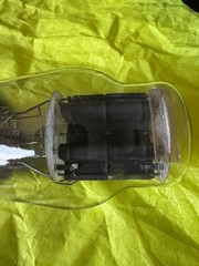 PAIR of unused 1940s U. S. Navy RCA CRC 2A3 Mil Spec Black Plate Tube. Orig Pkg.