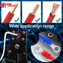 155Pcs Insulated Ring Terminals 11-Sizes(M4/M5/M6/M8/M10) 22-16/16-14/12-11AWG O