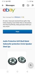 12” Custom High Excursion SubWoofer Grill Metal Raised Cover BARs 1pc Handmade