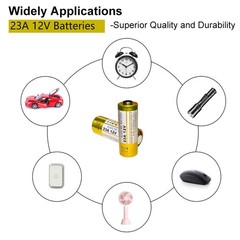 23A 12 Volt Battery 12V Alkaline Battery 5 Count,23A 12v Battery for Remote
