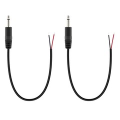 Versatile 3.5mm Speaker Wire Pigtail Connector 2-Pack – Ideal for Audio Projects