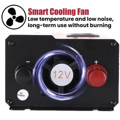 Car Power Inverter 5000W DC 12V To AC 110V Pure Sine Wave Solar Converter 4 USB