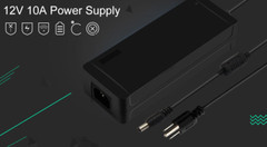 AC to DC 12V 10A 120W Power Supply Adapter 5.5mm x 2.1mm Wall Power Plug for LED