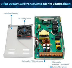 12V 50A 600W DC Switching Power Supply, AC 110V to 12V Converter (SMPS), 12 Volt