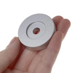 Silver 45 RPM Adapter 7 Inch Vinyl Record Player Turntable Solid Aluminum Dome