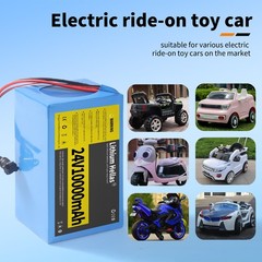 24V 10Ah Lithium Battery with 29.4V 1A Charger, 24V Rechargeable Battery for DIY