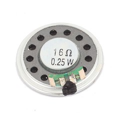 36mm Dia 16 Ohm 0.25W Aluminum Shell Internal Magnet Speaker Loudspeaker