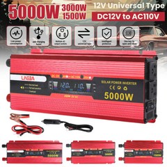5000W 3000W DC 12V to AC 110V 120V Car Power Inverter Converter 2AC Socket & USB