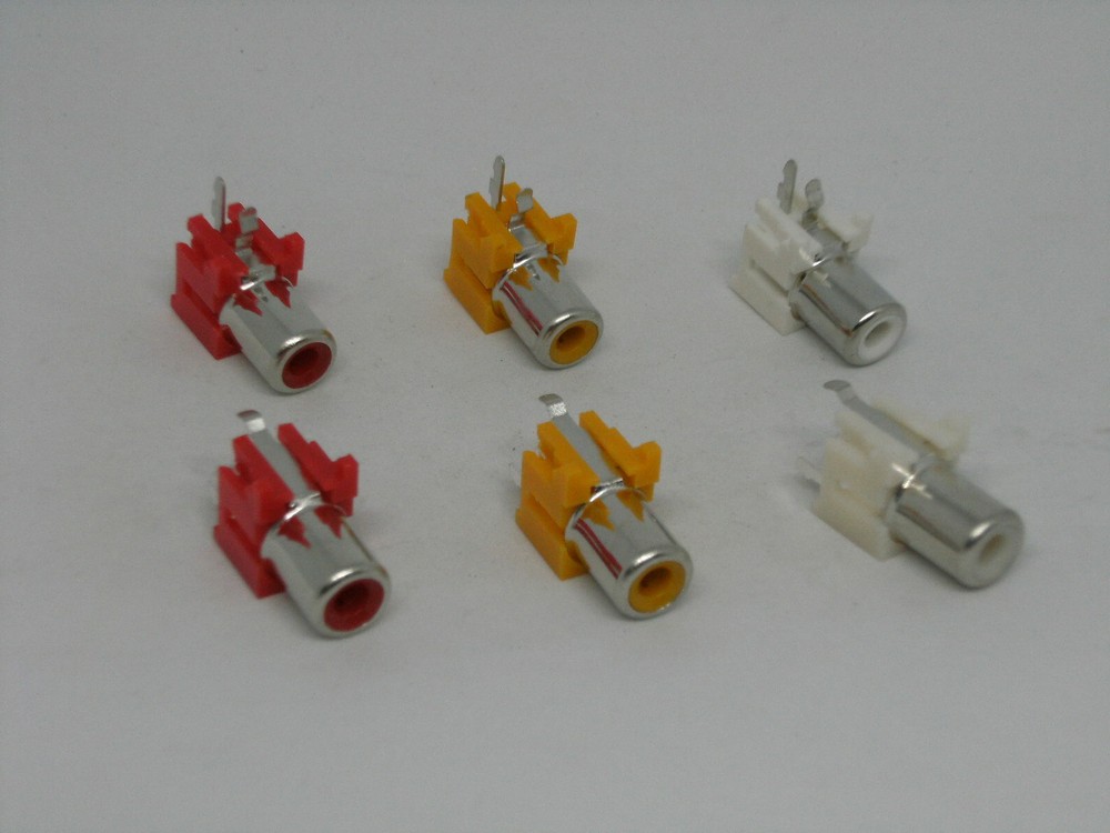 5x Pack RCA AV Audio Video Single Hole Socket Jack Port Sound PCB DIP AV-8.4-6 A