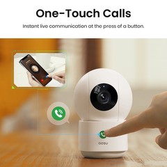 Aosu 2K Security Camera Indoor Smart Motion Tracking,works with Alexa 2 Pack