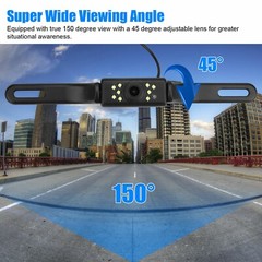 4.3″Car Rear View Mirror Monitor with No1 Bracket Backup Camera License Plate US