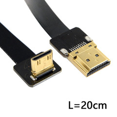 CYFPV up Angled 90 Degree FPV Mini HDMI Male to HDMI Male FPC Flat