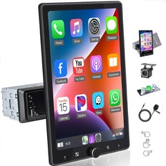10.4” Android 15.0 Single 1 Din Carplay Rotatable Car Stereo Radio GPS WIFI