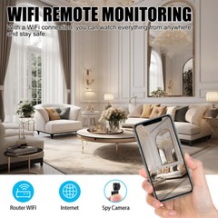 For Home/Office 4K Mini Security Camera Motion Detection DIY Mount WiFi Alerts
